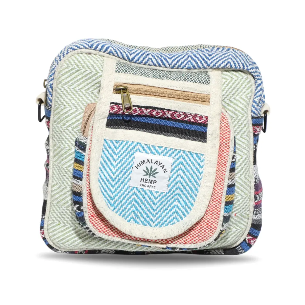 Himalayan Patchwork Hemp Sling Bag