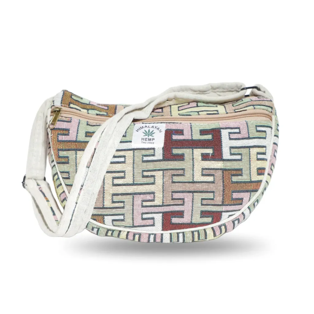 Himalayan Maze Hemp Crossbody Bag
