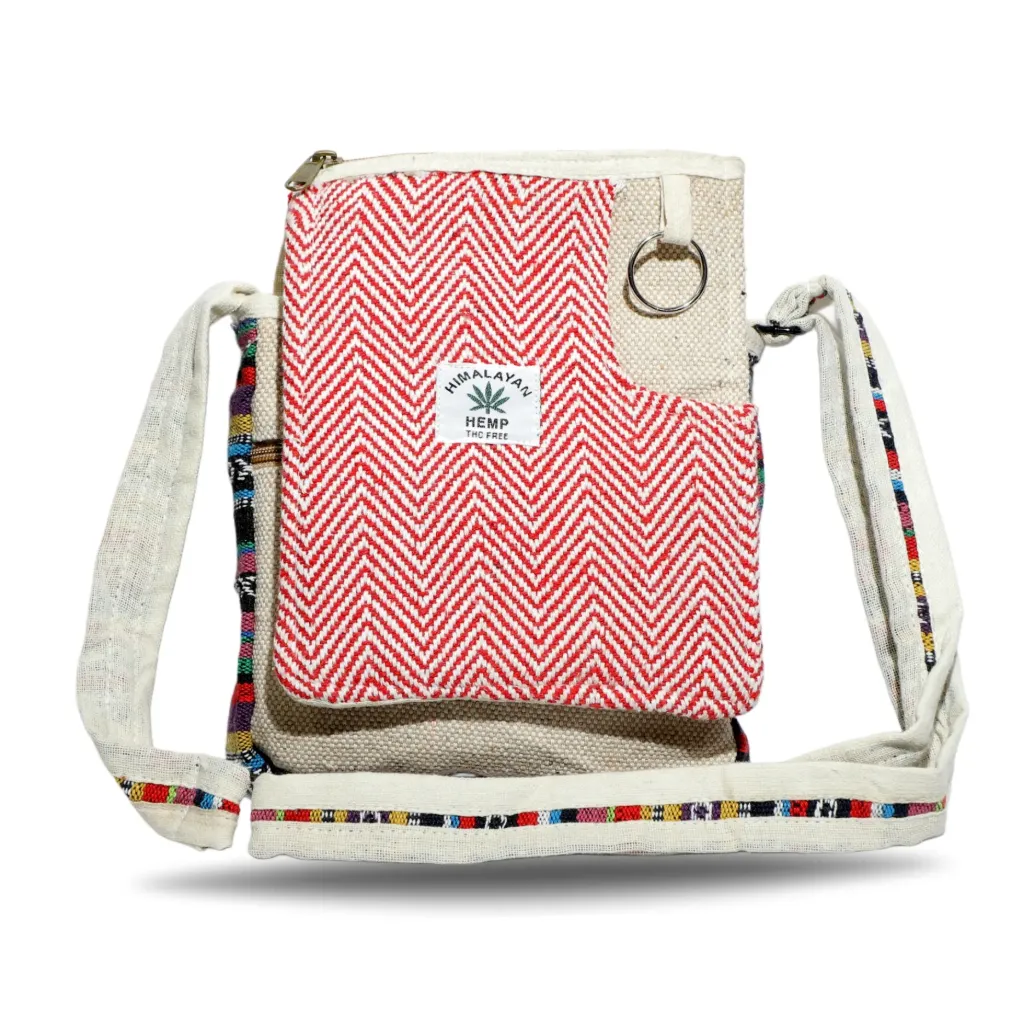 Himalayan Chevron Hemp Sling Bag