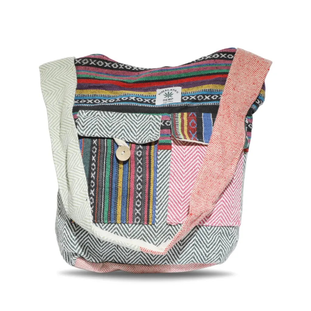 Himalayan Patchwork Hemp Shoulder Sling